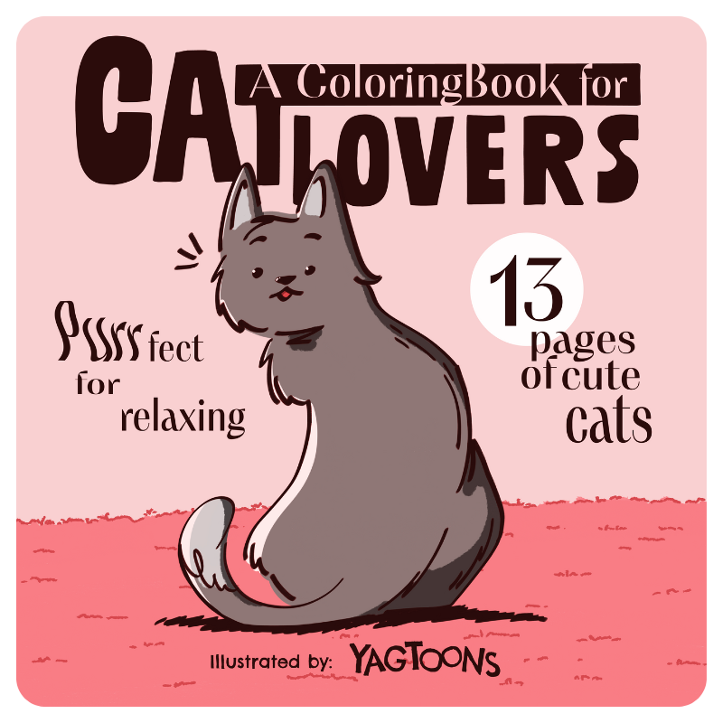 Digital Coloring Book of CATS!